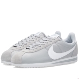 T68y7655 - Nike Classic Cortez Nylon OG Wolf Grey & White - Men - Shoes